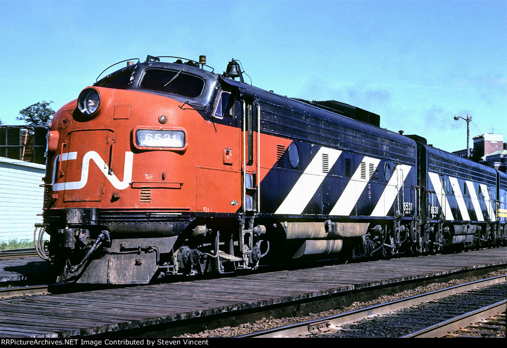 Canadian National FP9A #6531 with #6630 behind.